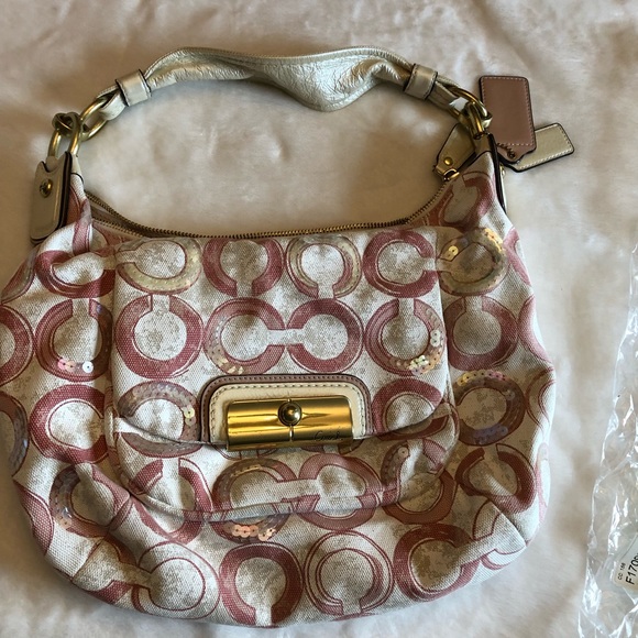 COACH Christie Sequin OpArt Semi Shoulder Bag - Picture 7 of 7